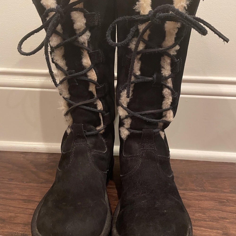 UGG tall, lace up boots
